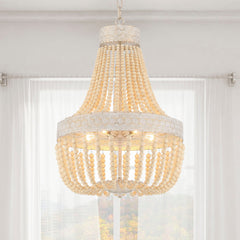 5-Light Unique Empire Chandelier with Beaded Accents SYB5265WO-LT