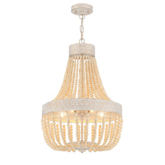 5-Light Unique Empire Chandelier with Beaded Accents SYB5265WO-LT