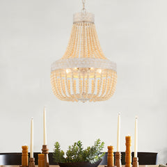 5-Light Unique Empire Chandelier with Beaded Accents SYB5265WO-LT