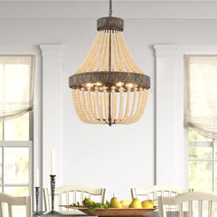 6-Light Unique Tiered Chandelier with Beaded Accents SYB6266DW-LT