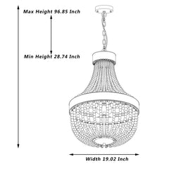 6-Light Unique Tiered Chandelier with Beaded Accents SYB6266DW-LT