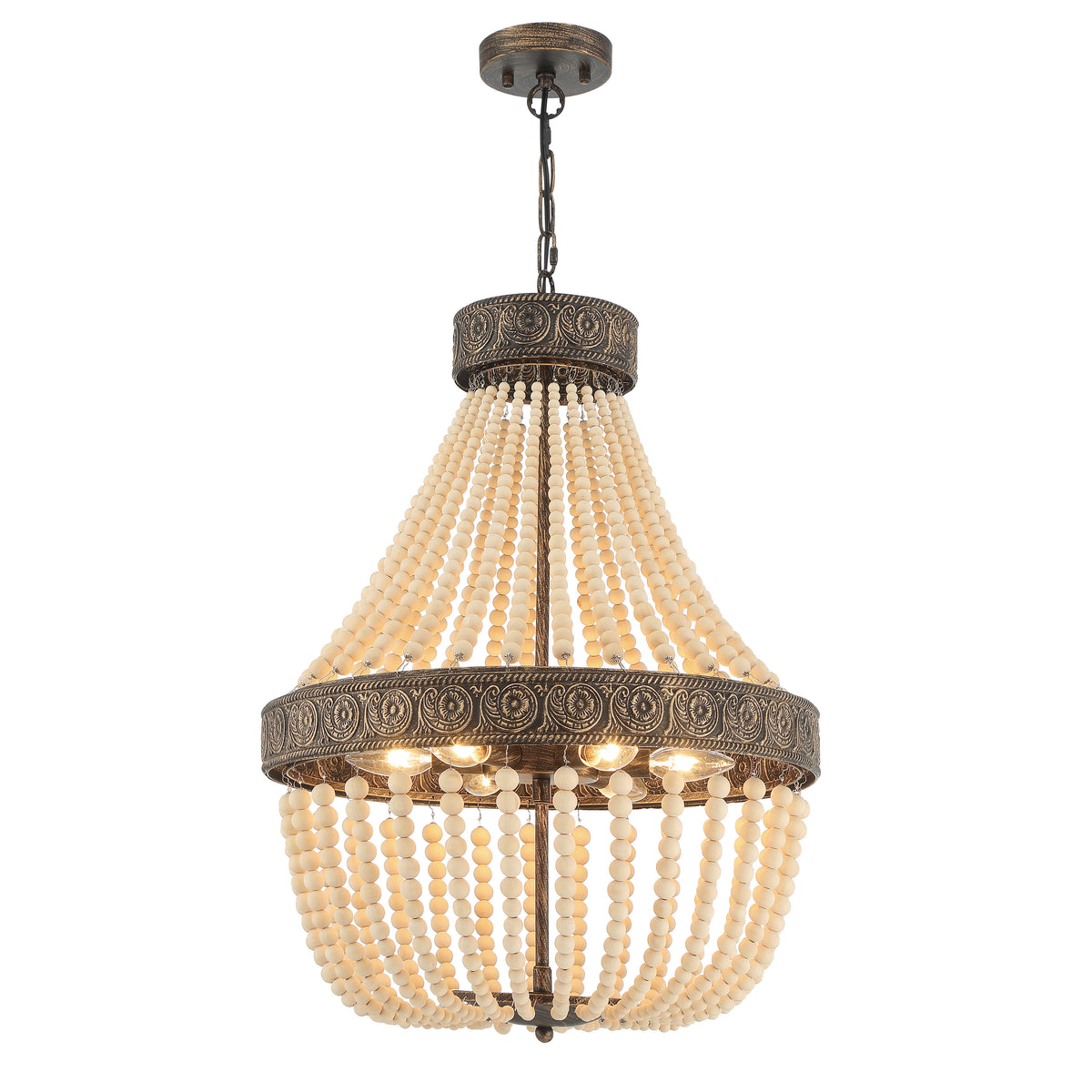 6-Light Unique Tiered Chandelier with Beaded Accents SYB6266DW-LT