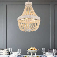 6-Light Unique Tiered Chandelier with Beaded Accents SYB6266WO-LT