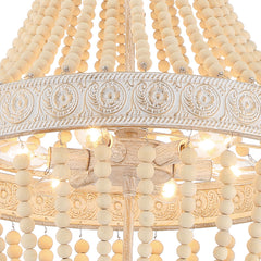 6-Light Unique Tiered Chandelier with Beaded Accents SYB6266WO-LT