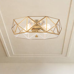 4 - Light 16.93" Unique/Statement Geometric Flush Mount SYBG1704-BD