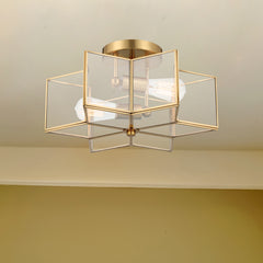 2 - Light 16.14'' Unique/Statement Star Semi Flush Mount SYBG2602-BD