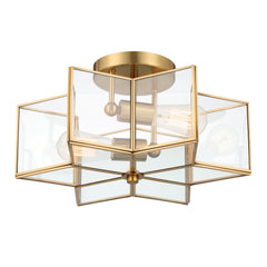 2 - Light 16.14'' Unique/Statement Star Semi Flush Mount SYBG2602-BD