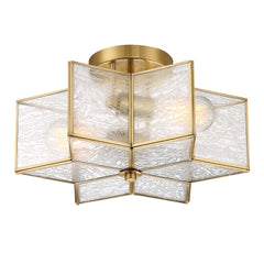 2 - Light 16.14'' Unique/Statement Star Semi Flush Mount SYBG2602BH-BK