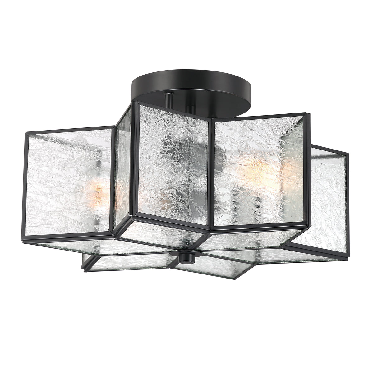 2 - Light 16.14'' Unique/Statement Star Semi Flush Mount SYBG2602BH-BD