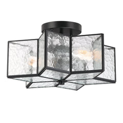 2 - Light 16.14'' Unique/Statement Star Semi Flush Mount SYBG2602SW-BK