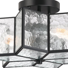 2 - Light 16.14'' Unique/Statement Star Semi Flush Mount SYBG2602SW-BK