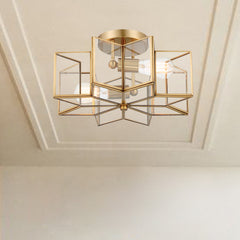 2 - Light 16.14'' Unique/Statement Star Semi Flush Mount SYBG2832-BD