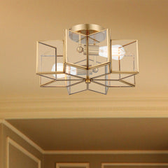 2 - Light 16.14'' Unique/Statement Star Semi Flush Mount SYBG2832-BD