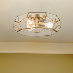 3 - Light 15.75'' Unique/Statement Geometric Flush Mount SYBG3103-BD