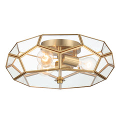 3 - Light 15.75'' Unique/Statement Geometric Flush Mount SYBG3103-BD