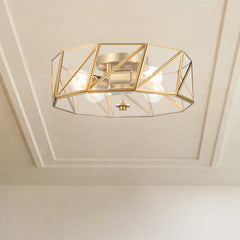 4 - Light 15.94" Unique/Statement Geometric Flush Mount SYBG3334-BD