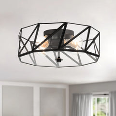 4 - Light 15.94" Unique/Statement Geometric Flush Mount SYBG3334-BK