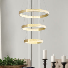 3-Light Unique Tiered LED Chandelier SYLED1013-BD