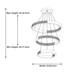 3-Light Unique Tiered LED Chandelier SYLED1013-BD