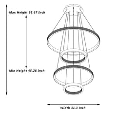 4-Light Unique LED Chandelier SYLED1904-BD