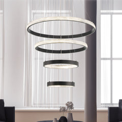 4-Light Unique LED Chandelier SYLED1904-BK