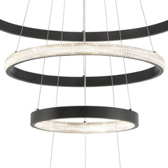 4-Light Unique LED Chandelier SYLED1904-BK