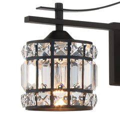 3 - Light Dimmable Sand Black Vanity Light T8003BK-MS02