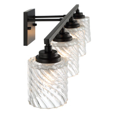 4 - Light Dimmable Matte Black Vanity Light W3004BK-S01