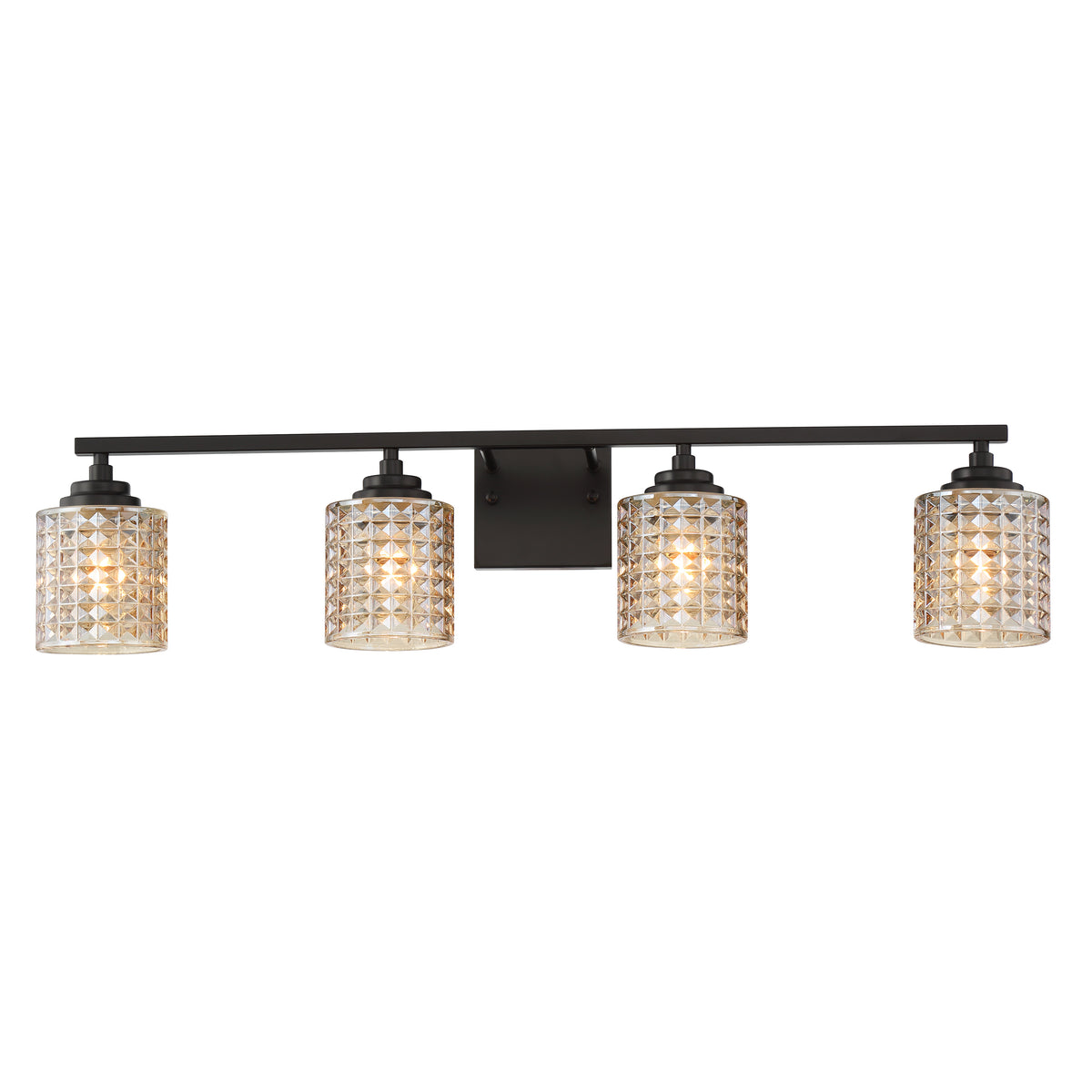 4 - Light Dimmable Matte Black Vanity Light W3004BK-S02